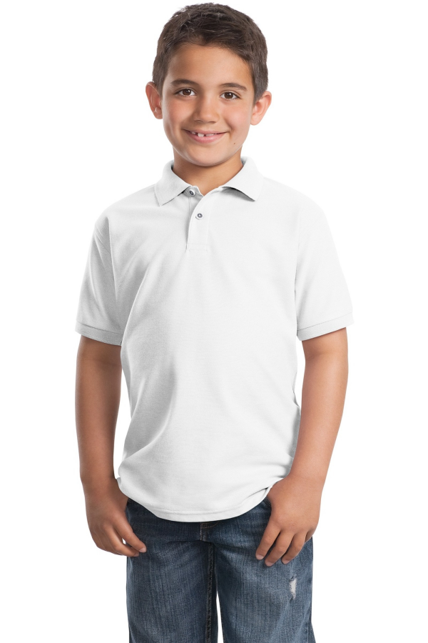 Port Authority Embroidered Youth Silk Touch Pique Polo