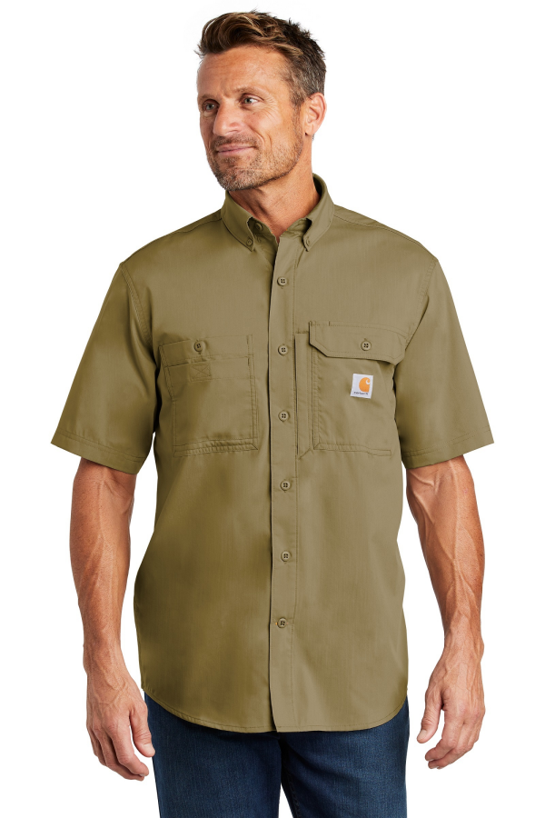 Carhartt Embroidered Men's Ridgefield Solid Short Sleeve Shirt