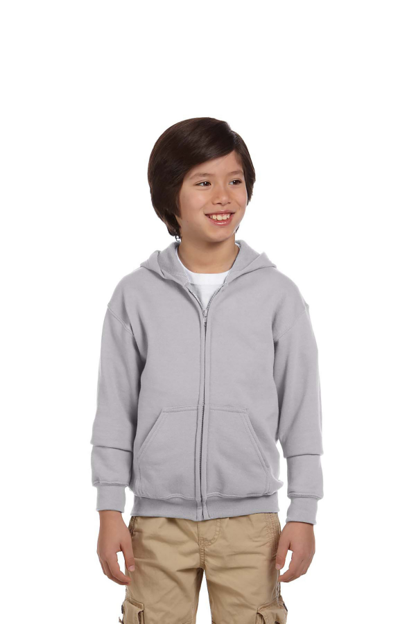 Gildan Embroidered Youth Full Zip Hooded Sweatshirt