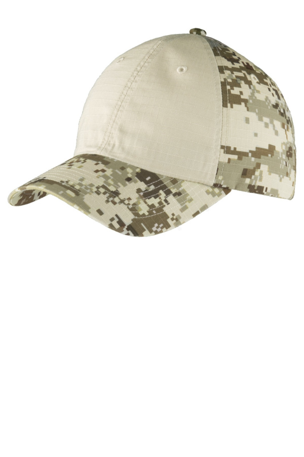 Port Authority Embroidered Colorblock Digital Ripstop Camouflage Hat