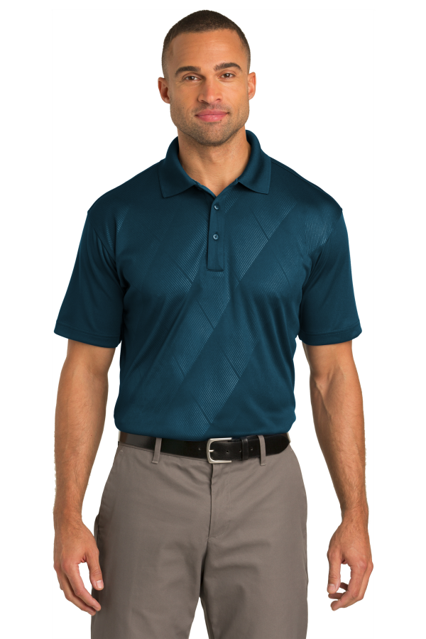 Port Authority Embroidered Men's Tech Embossed Polo