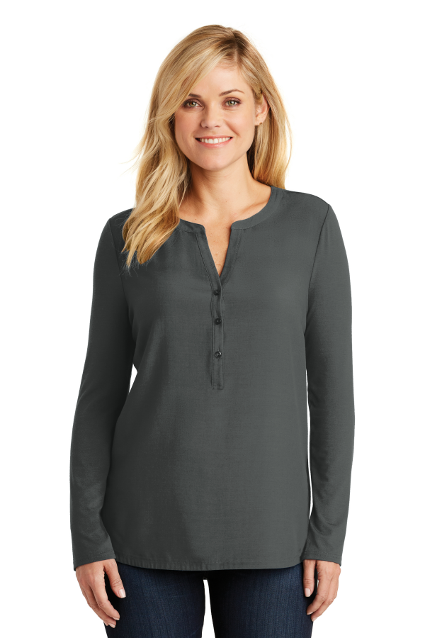 Port Authority Embroidered Women's Concept Henley Tunic