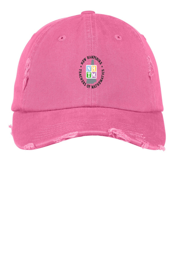 District  Embroidered Distressed Hat