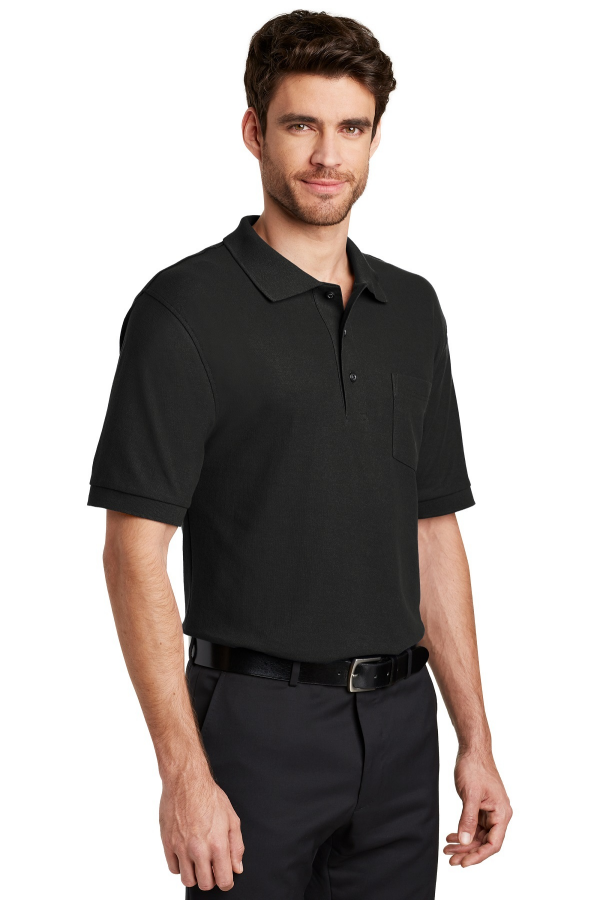 Port Authority Embroidered Men's Silk Touch Pocket Polo