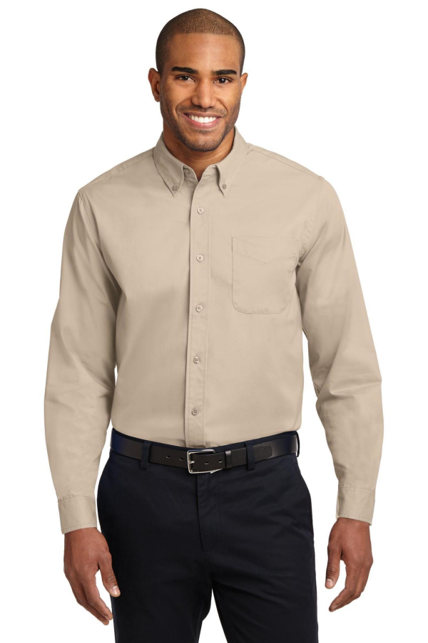 Port Authority Embroidered Men's Tall Long Sleeve Easy Care Shirt
