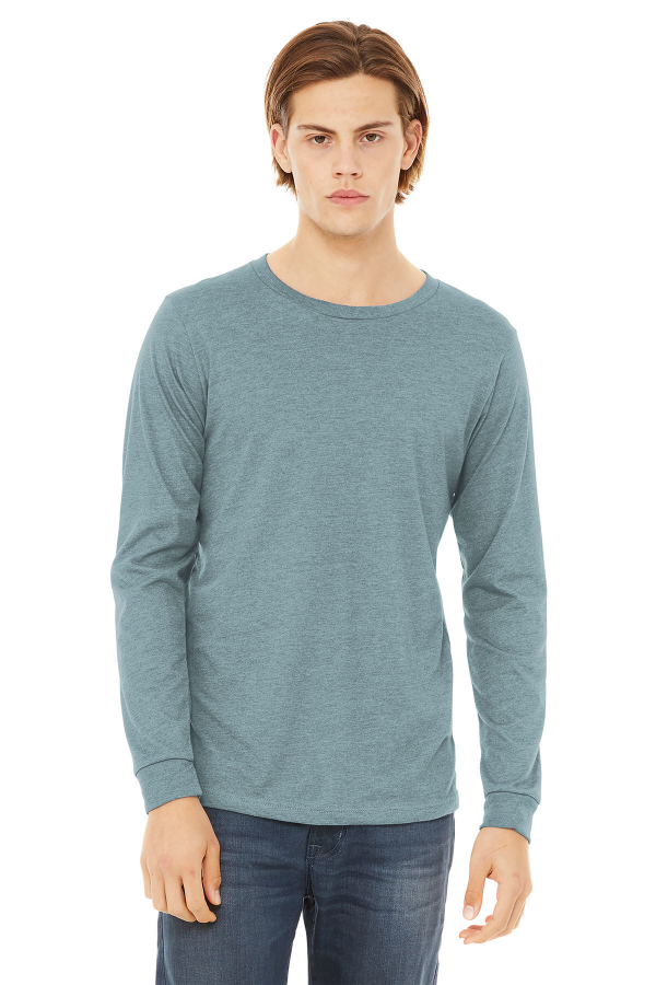 Bella+Canvas Embroidered Men's Long Sleeve Tee