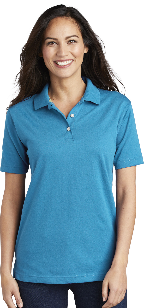 Queensboro Embroidered Women's Luxury Hybrid Jersey Polo