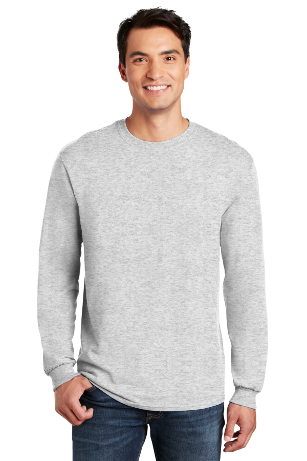 Gildan Embroidered Men's Heavy Cotton 100% Cotton Long Sleeve T-Shirt