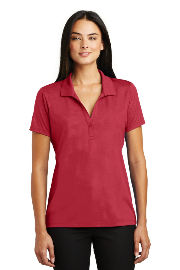 Sport-Tek Embroidered Women's Embossed PosiCharge Tough Polo