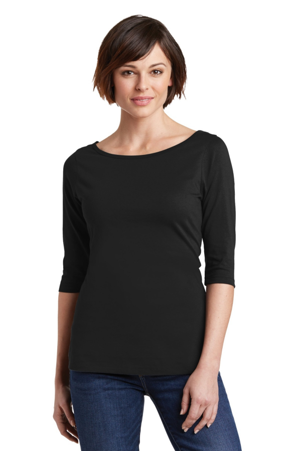 District Embroidered Women's Perfect Weight 3/4-Sleeve Tee